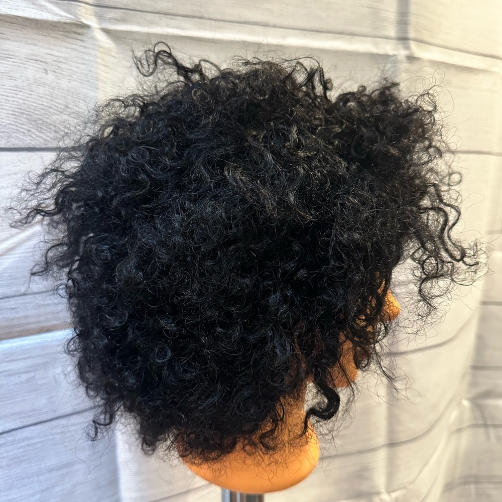 Human Curly Black Wig for Women - Picture 2 of 4